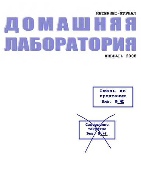 Интернет-журнал "Домашняя лаборатория", 2008 №2 - Журнал «Домашняя лаборатория»