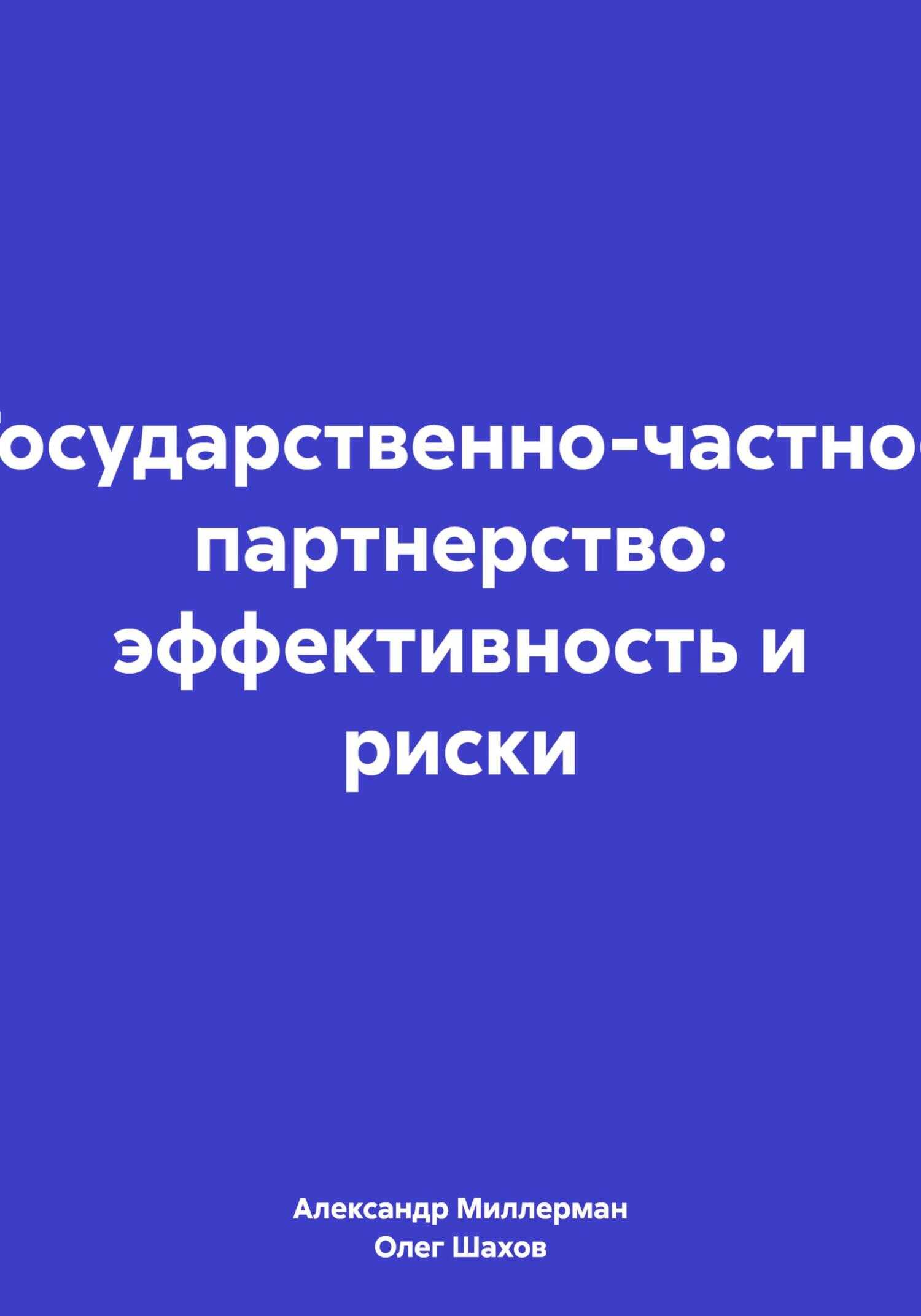 Государственно-частное партнерство: эффективность и риски - Олег Федорович Шахов